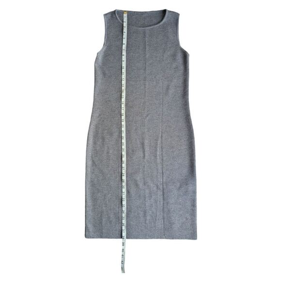 Minimalist grey midi knit sweater dress size S 💯wool NWOT - Picture 12 of 13